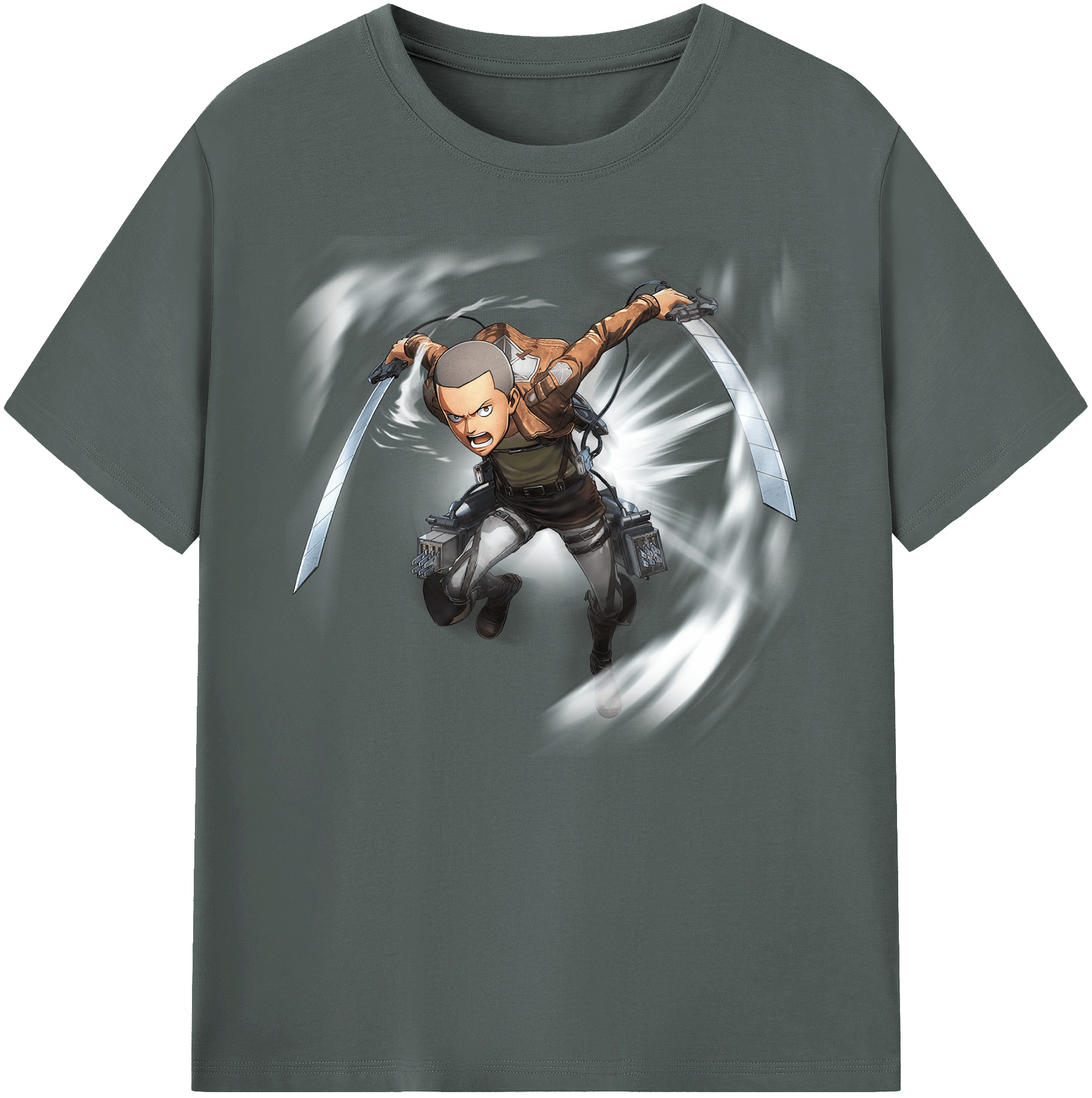 （画像用） 進撃の巨人 コニー·スプリンガー Attack on Titan Connie Springer 綿100％ メンズ半袖Tシャツ｜肌触りやわらか＆通気性